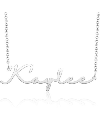 Personalized Name Necklace Cursive Script Name Stainless Steel Jewelry for Girls Name Necklace for Women Gold Name Necklace K...