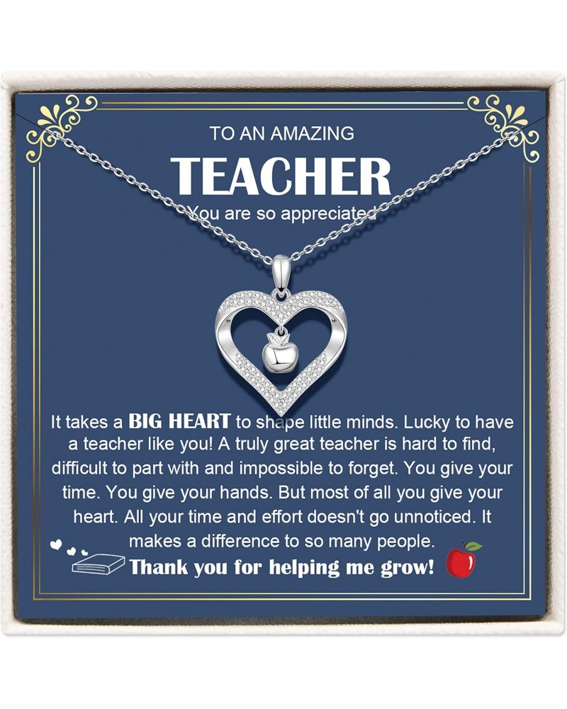 Teacher Gifts for Women Necklace, Thank You Teacher Gifts - Graduation Teacher Appreciation 2024 End of Year Back to School R...