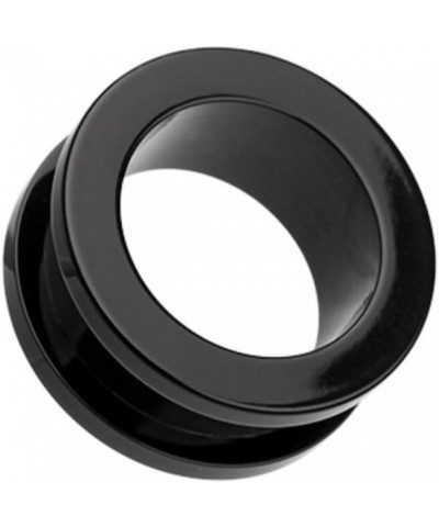 Basic Acrylic Screw-Fit WildKlass Ear Gauge Tunnel Plug (Sold as Pairs) 1" (25mm) Black $11.12 Body Jewelry