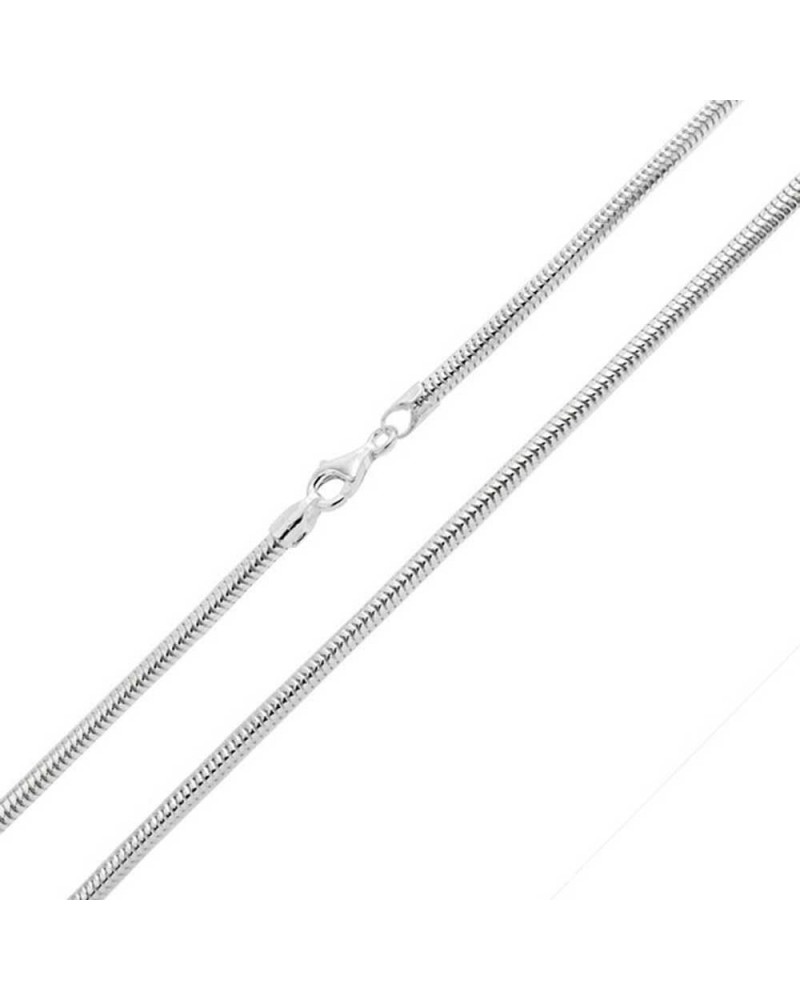 2mm solid sterling silver 925 Italian round SNAKE CHAIN necklace bracelet anklet with lobster claw clasp fits Pandora charms ...