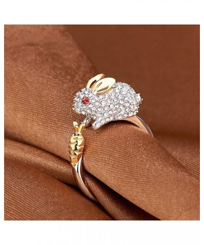 Chinese Zodiac Ring Sterling Silver for Women Gold Zircon Cuff Adjustable Jewelry With Gifts Bag Snake $7.79 Bracelets