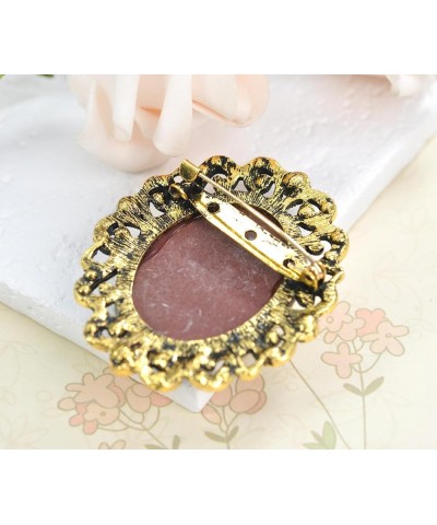 Vintage Inspired Antique Reproduct Rhinestone Grey Victorian Cameo Brooch Antique Golden Tone $10.99 Brooches & Pins