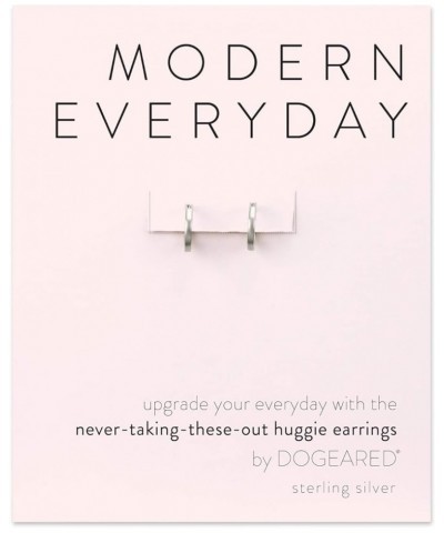 Women's Modern Everyday, Huggie Earrings One Size Sterling Silver $27.30 Earrings