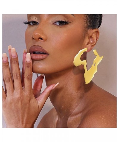 Gold Dangle Earrings for Women Africa Map Statement Earrings Gold $9.51 Earrings