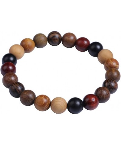 Handmade Wooden Prayer Beaded Bracelet for Men Women Tibetan Buddhist Meditation Mala Beaded Stretch Bracelet Bangle Wood Jew...