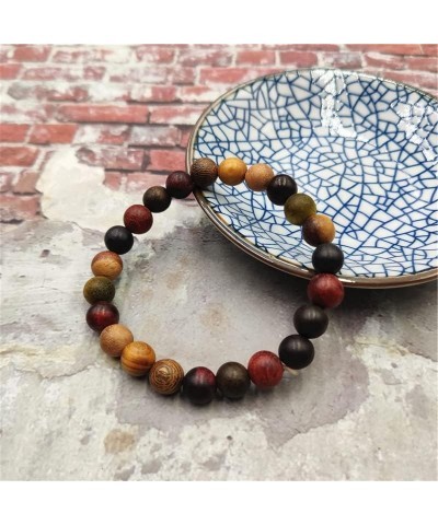 Handmade Wooden Prayer Beaded Bracelet for Men Women Tibetan Buddhist Meditation Mala Beaded Stretch Bracelet Bangle Wood Jew...