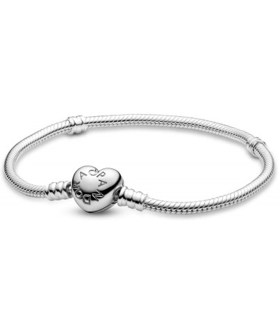 Heart Clasp Snake Chain Silver for Women 6.2 Inches Silver 8.2 Inches $24.99 Necklaces