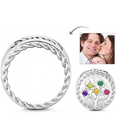 Customised Photo Charm 925 Sterling Silver Family Tree Charms Beads Personalized Picture Charms Pendant for Bracelets Necklac...