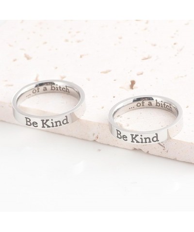 Be Kind Ring,Be Kind of a Bitch Ring for Women,Motivational Jewelry Gift for Sisters & Best Friends Be Kind...of a Bich Mantr...