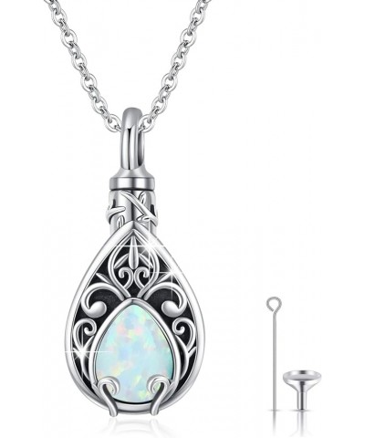 Cremation Jewelry 925 Sterling Silver Urn Necklace for Ashes Tree of Life Memorial Keepsake Locket Pendant Teardrop/Heart Mem...