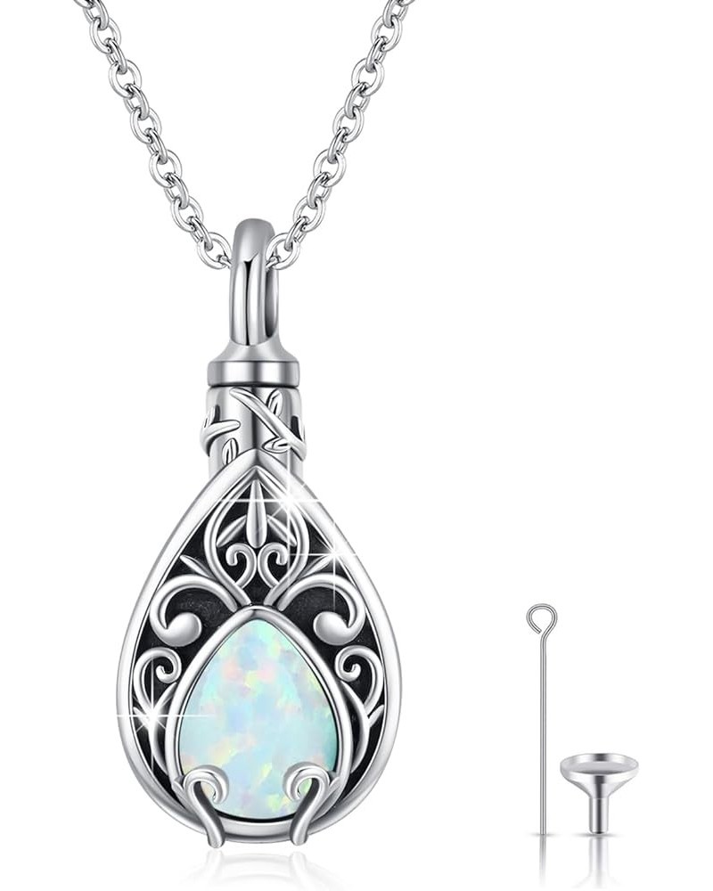 Cremation Jewelry 925 Sterling Silver Urn Necklace for Ashes Tree of Life Memorial Keepsake Locket Pendant Teardrop/Heart Mem...