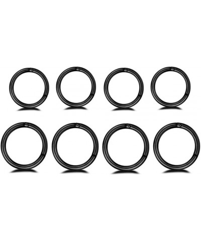 8Pcs Surgical Stainless Steel 16G Sleeper Cartilage Tiny Hoop Earrings Septum Hinged Clicker Nose Ring Helix Tragus Piercings...