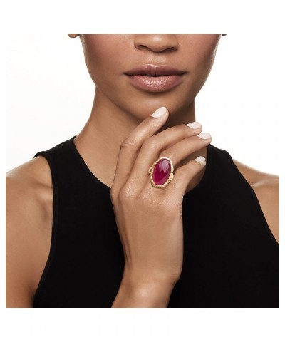 25.00 Carat Pink Quartz Ring in 18kt Gold Over Sterling $42.30 Rings