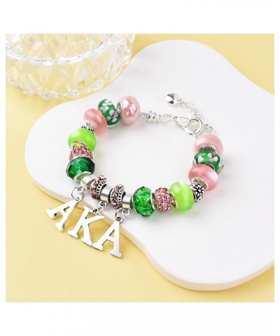 Mia&Cale Sorority Gifts Paraphernalia Gifts Pink Jewelry Charm Bracelet For Women $9.71 Bracelets