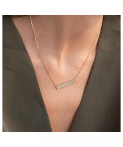 Gold Bar Necklace Couples Initial Necklace Gold Vermeil - Mother's Day Gifts $52.20 Necklaces