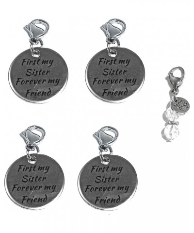 Set Of 4 Clip On Charms, Build Your Own Bracelet, Bag, Purse, Handbag, Message, Inspirational, Keychain, Zipper Pull, Jewelry...