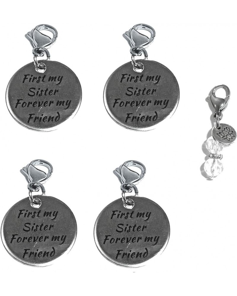 Set Of 4 Clip On Charms, Build Your Own Bracelet, Bag, Purse, Handbag, Message, Inspirational, Keychain, Zipper Pull, Jewelry...