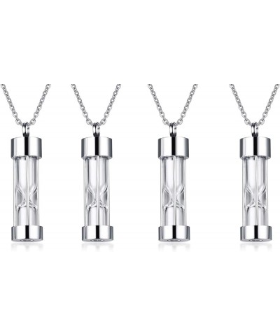 Memorial Jewellery Stainless Steel Glass Hourglass Shapes Urn Cremation Pendant Necklace,Gold Plated Sliver pack of 4 $12.00 ...