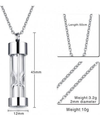 Memorial Jewellery Stainless Steel Glass Hourglass Shapes Urn Cremation Pendant Necklace,Gold Plated Sliver pack of 4 $12.00 ...