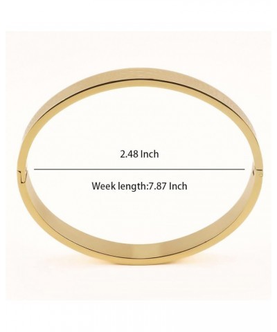 Bracelets for Teen Girls 18K Gold Plated Stainless Steel Bangle Delicate Girl Mom Gift 0001 $10.07 Bracelets