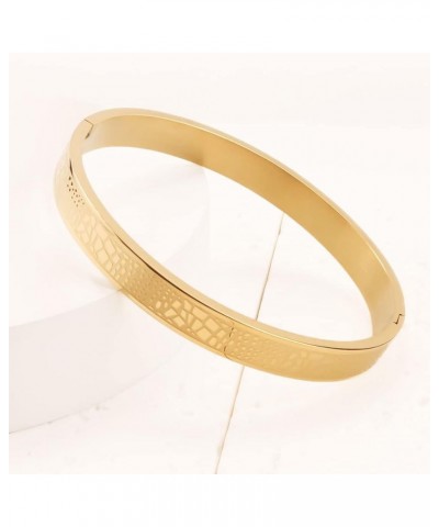 Bracelets for Teen Girls 18K Gold Plated Stainless Steel Bangle Delicate Girl Mom Gift 0001 $10.07 Bracelets