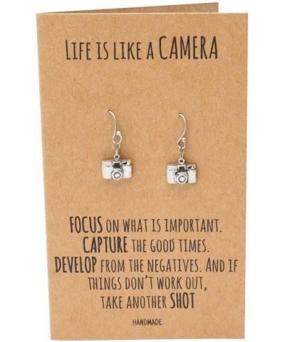 Cute Vintage Camera Miniature Jewelry for Women, Photography Gifts Earrings $18.21 Necklaces