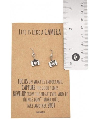 Cute Vintage Camera Miniature Jewelry for Women, Photography Gifts Earrings $18.21 Necklaces