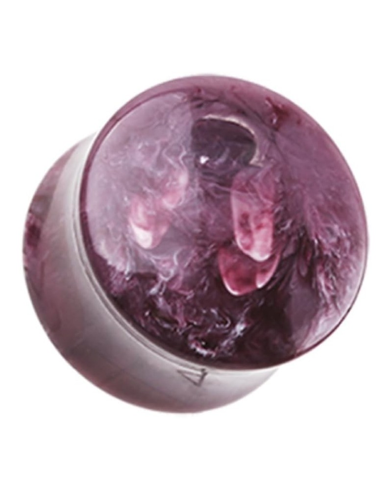 Lava Infused Double Flared Ear Gauge Plug (Sold by Pair) 9/16", Purple $10.44 Body Jewelry