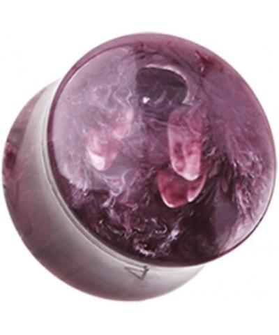 Lava Infused Double Flared Ear Gauge Plug (Sold by Pair) 9/16", Purple $10.44 Body Jewelry