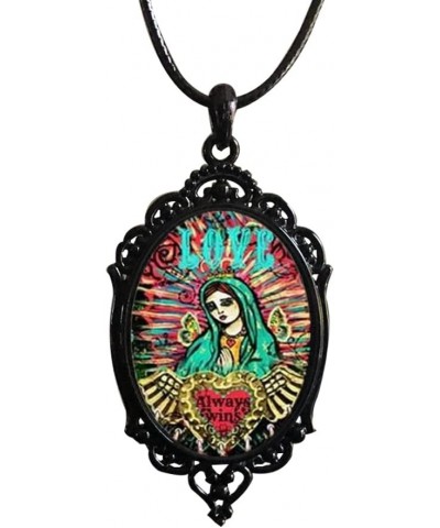 Guadalupe Cameo Necklace - Vintage Virgin Mary Pendent Necklace Mystic Religious Jewelry Gift for Women $9.85 Necklaces