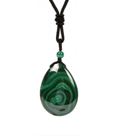 Natural Malachite Genuine Pendant Beads Charm Healing Necklace Teardrop $8.31 Necklaces