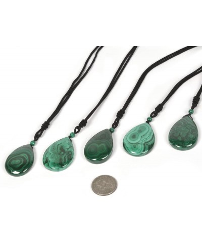 Natural Malachite Genuine Pendant Beads Charm Healing Necklace Teardrop $8.31 Necklaces