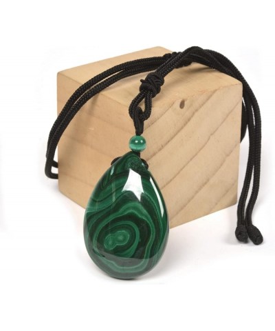 Natural Malachite Genuine Pendant Beads Charm Healing Necklace Teardrop $8.31 Necklaces