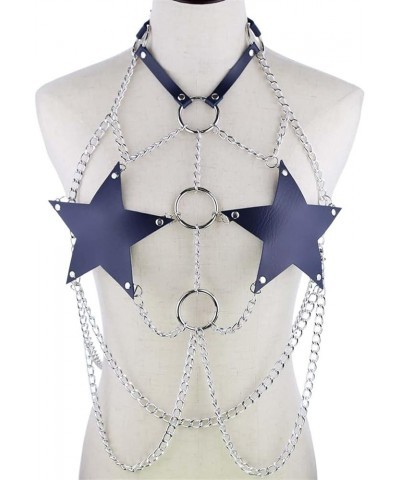 Star Chain Harness Body Chain Bra Goth Punk Rock Emo Metal Women Body Jewelry Summer Accessories Festival Fashion Rave Outfit...