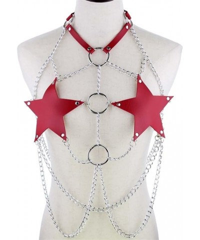 Star Chain Harness Body Chain Bra Goth Punk Rock Emo Metal Women Body Jewelry Summer Accessories Festival Fashion Rave Outfit...