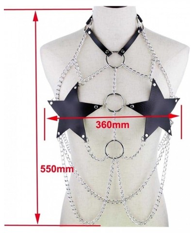 Star Chain Harness Body Chain Bra Goth Punk Rock Emo Metal Women Body Jewelry Summer Accessories Festival Fashion Rave Outfit...