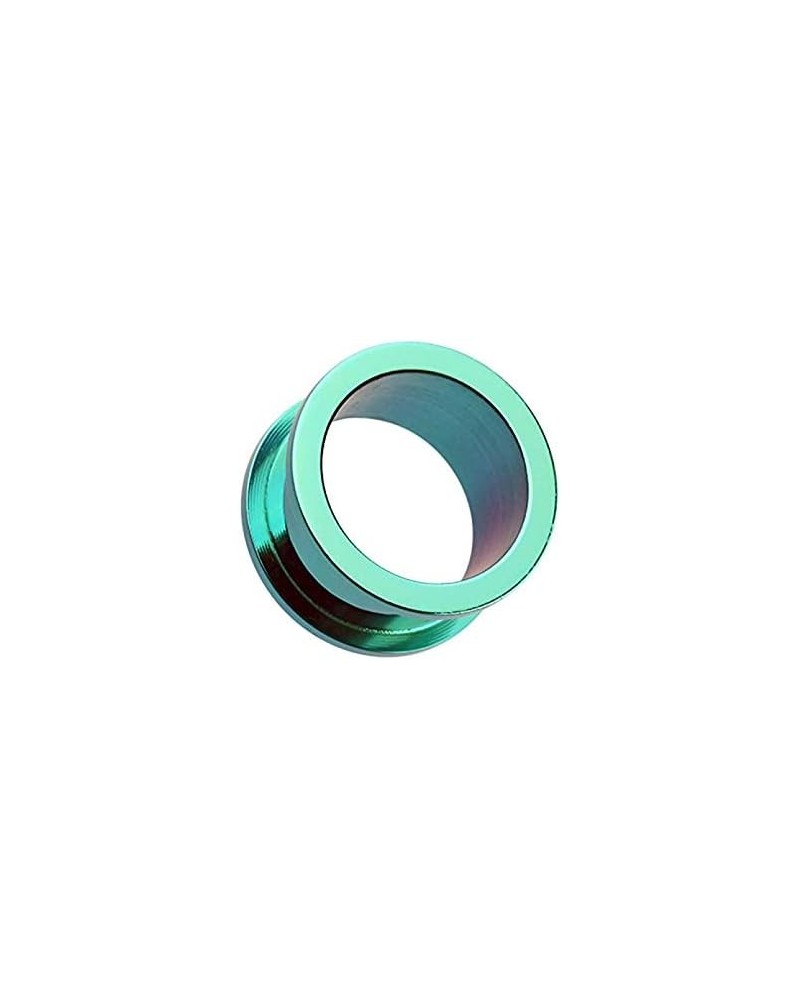 Colorline Steel Screw-Fit Ear Gauge Tunnel Plug 8 GA (3.2mm), Green $11.21 Body Jewelry