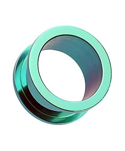 Colorline Steel Screw-Fit Ear Gauge Tunnel Plug 8 GA (3.2mm), Green $11.21 Body Jewelry