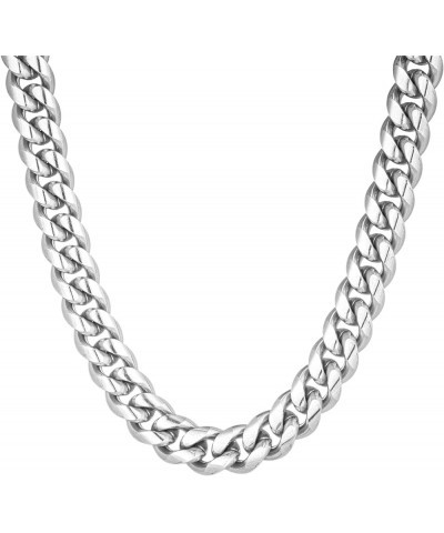 3.5/6/10mm Wide Silver Tone / 18K Gold Plated Cuban Chain for Men Women, Stainless Steel Miami Cuban Link Curb Chain Necklace...