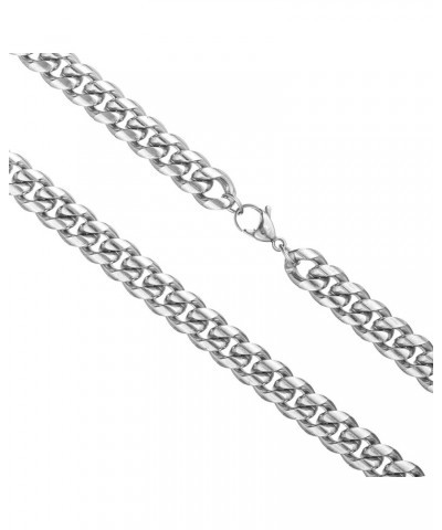 3.5/6/10mm Wide Silver Tone / 18K Gold Plated Cuban Chain for Men Women, Stainless Steel Miami Cuban Link Curb Chain Necklace...