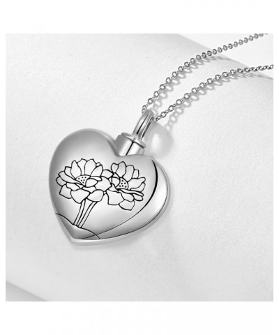 Cremation Urn Necklace for Ashes 925 Sterling Silver Keepsake Ash Pendant Memorial Cremation Jewelry for Women Men Pets 06-Lo...