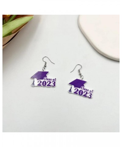 Graduation Earrings for Women Girls Acrylic Resin 2023 Graduation Cap Earrings Statement Graduation Hat Drop Dangle Earrings ...