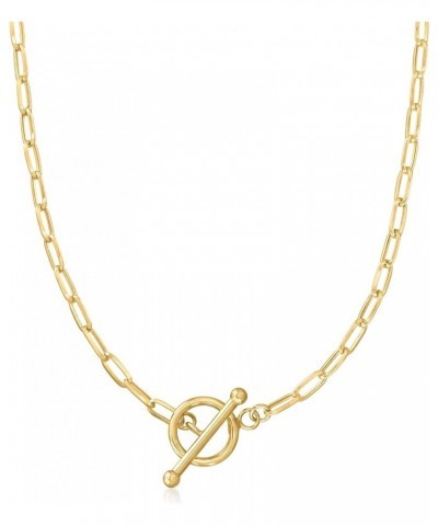 Canaria 3mm 10kt Yellow Gold Paper Clip Link Toggle Necklace 18.0 Inches $120.00 Necklaces