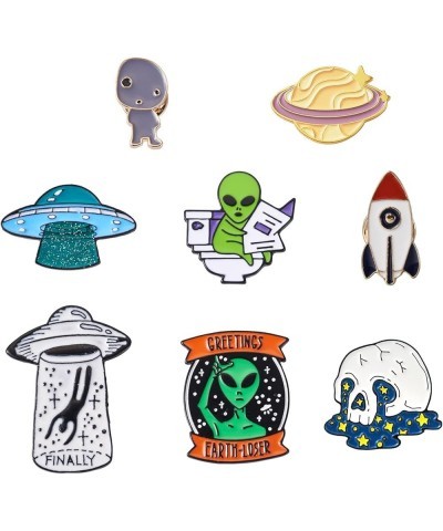 Pandahall Various Theme Alloy Enamel Brooches Lapel Brooch Enamel Pin Set Alien Themed $9.11 Brooches & Pins