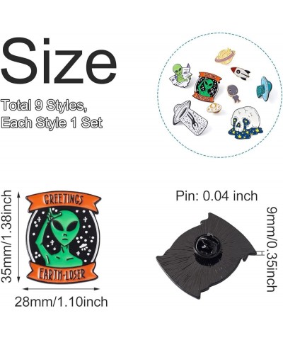 Pandahall Various Theme Alloy Enamel Brooches Lapel Brooch Enamel Pin Set Alien Themed $9.11 Brooches & Pins