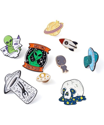 Pandahall Various Theme Alloy Enamel Brooches Lapel Brooch Enamel Pin Set Alien Themed $9.11 Brooches & Pins