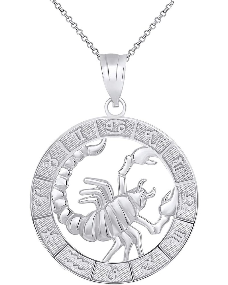 Sterling Silver Zodiac Pendant Necklace 20.0 Inches Scorpio $18.00 Necklaces