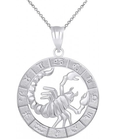 Sterling Silver Zodiac Pendant Necklace 20.0 Inches Scorpio $18.00 Necklaces